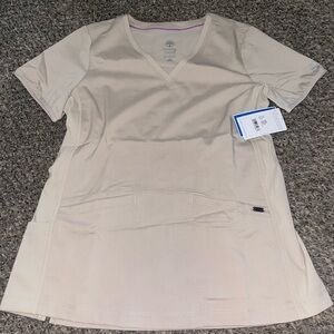 Healing Hands Women's Cream Scrub Top XS